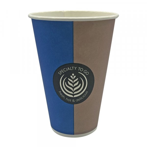 1600 Stk. Automatenbecher "Specialty to go" 200 ml Ø 73x105 mm blau/braun